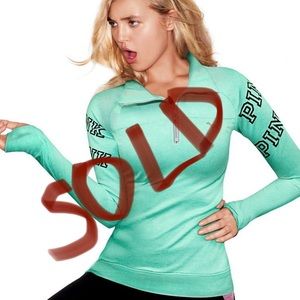 PINK VS ULTIMATE Pink Pullover Track Jacket Size L